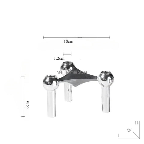 Molecular Structure Metal Candle Holder Nordic Gold Candlestick Centerpiece Living Room Decoration Gift home decore candelabra