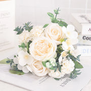 7 Heads Silk Peony Artificial Flower Hydrangea For Room Home Decoration Wedding Bride Bouquet Rose False Table Plant Accessories