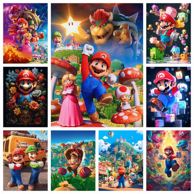 Japanese Anime 5d Diamond Painting Kit M-Marios Bowser Embroidery Jewelry Handmade DIY Mosaic Home Decoration Children's Gift