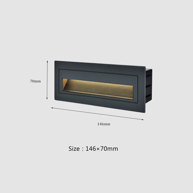 SANDIY Waterproof Led Stair&Step Light Outdoor Wall Sconce Lamp Big Embedded Nightlight 12v 220v for House Yard Balcony Terrace