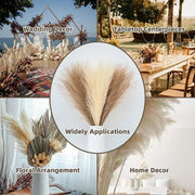 55CM 5PCS Fluffy Pampas Grass Boho Decor Flower Fake Plant Reed Simulated Wedding Party Home Decoration Artificial Flowers