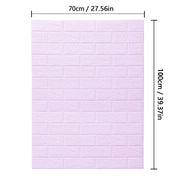 70cmx1m/2m/3m/5m/10m Wallpaper Brick 3D Wall Sticker Foam Self Adhesive DIY Living Room Decor Waterproof Paper