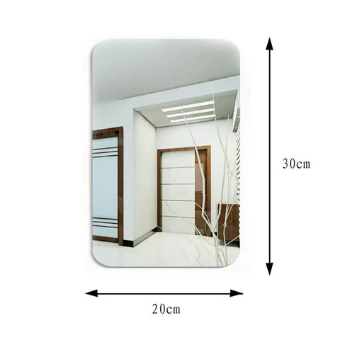 1pcs 3D Mirror Wall Stickers Self-adhesive Mirror Stickers Thicken 2mm Flexible DIY Art Acrylic Mirror Living Room Decoration
