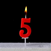 1Pcs Gold Happy Birthday Number Cake Candles 0 1 2 3 4 5 6 7 8 9 Cake Topper Kids Girls Boys Bar Baby Party Supplies Decoration