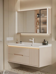 Cream wind bathroom cabinet ceramic integrated basin toilet wash basin washbasin cabinet combination washbasin basin bathroom ca