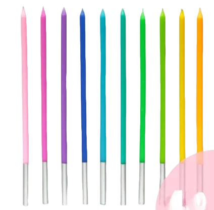 6pcs Birthday Candles Spiral Cake Candles  Long Thin Cake Candles For Wedding Party And Cake Decoration