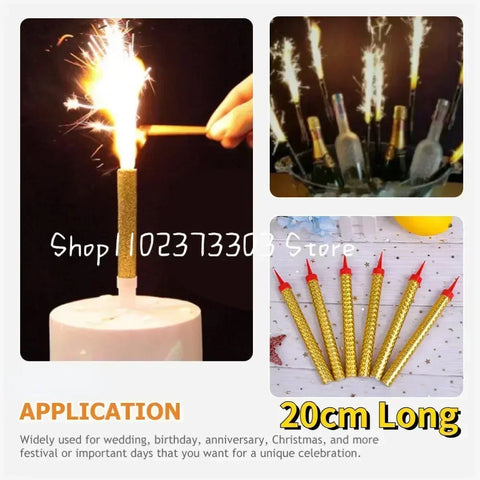 18/12/6PCS 15cm Extra Long Cake Magic Candle Birthday Party Baby Bath Cake Decoration Party Supplies
