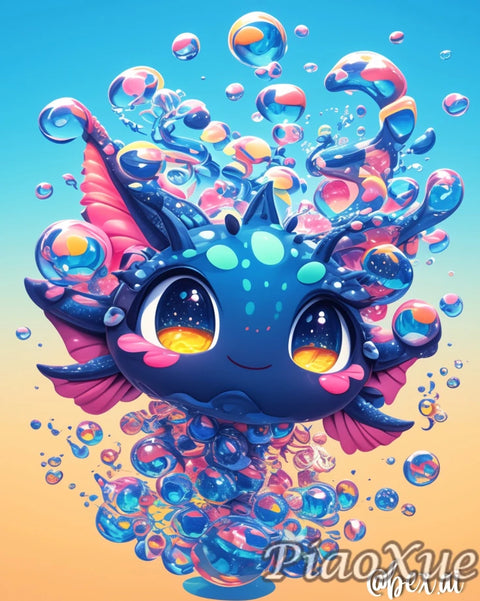 Cartoon Animation Axolotl Adventures  5D  Diamond Painting Cute Adventure Creatures DIY Mosaic Embroidery Cross Stitch