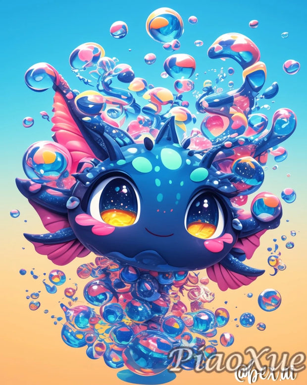 Cartoon Animation Axolotl Adventures  5D  Diamond Painting Cute Adventure Creatures DIY Mosaic Embroidery Cross Stitch