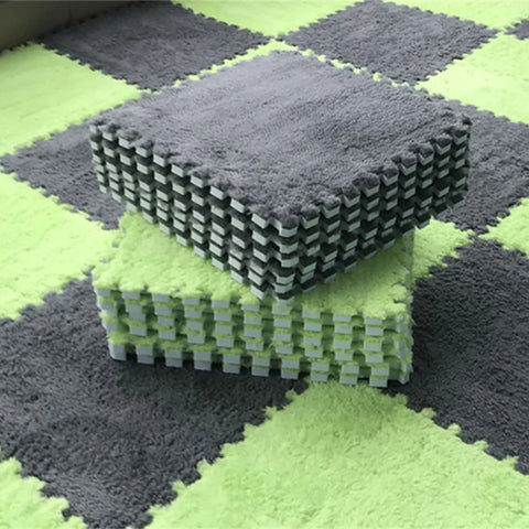 Soft Plush Children's Mat Baby Toys Eva Foam Puzzle Carpet Warm Children Play Mats Interlocking Rugs Infant Carpet 30*30*1cm