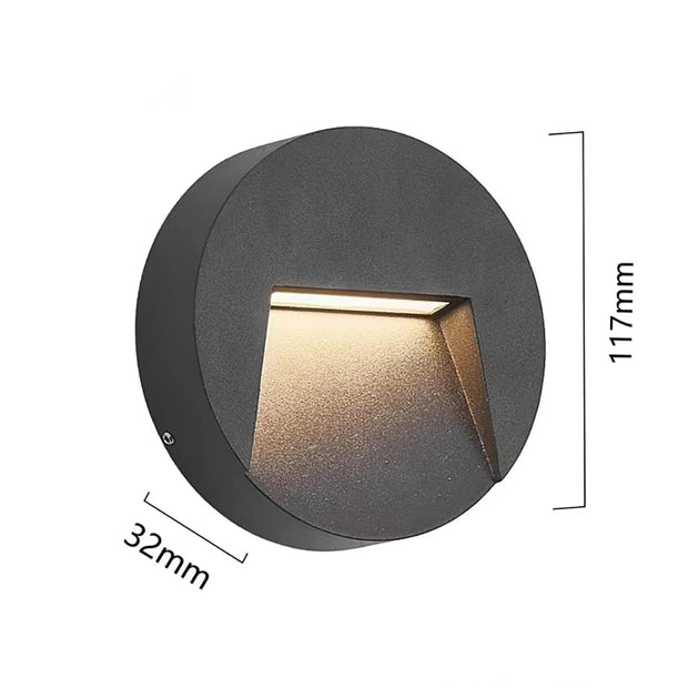 Outdoor LED Surface Mounted Light Waterproof Universal Wall Lamp for Garage Basement Channel Ramp Passage Entrance Step 12V 220V