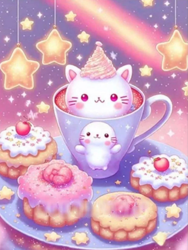 5D DIY Diamond Painting Birthday Cake coffee Love Gift home decoration Full Square&Round Diamond mosaic embroidery Cross stitch